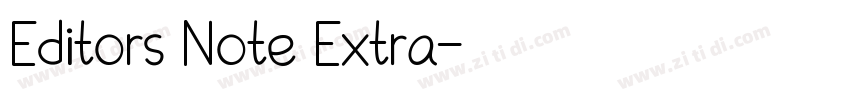 Editors Note Extra字体转换